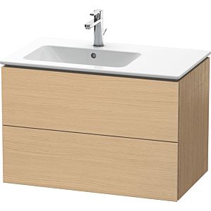 Duravit L-Cube Waschtisch-Unterschrank LC629103030 82x48,1x55cm, 2 Schubkästen, Becken links, Eiche natur