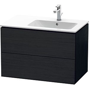 Duravit L-Cube vanity unit LC629201616 82x48.1x55cm, 2 drawers, basin on the right, black oak