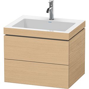 Duravit L-Cube meuble sous-vasque LC6926O3030 60 x48 cm, trou pour robinet 2000 Eiche natur , 2 tiroirs