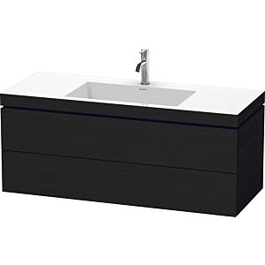 Duravit L-Cube meuble sous-vasque LC6929O1616 120 x 48 cm, trou pour robinet 2000 Eiche schwarz , 2 tiroirs