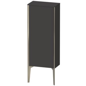XViu Duravit high cabinet XV1305RB180 40x24x89cm, matt champagne, door on the right, graphite supermatt