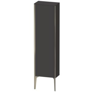XViu Duravit high cabinet XV1315LB180 40x24x133cm, matt champagne, door on the left, graphite supermatt