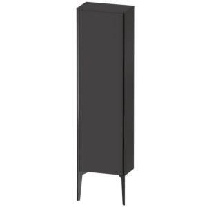 Duravit XViu Halbhochschrank XV1315RB280 40x24x133cm, schwarz matt, Tür rechts, graphit supermatt