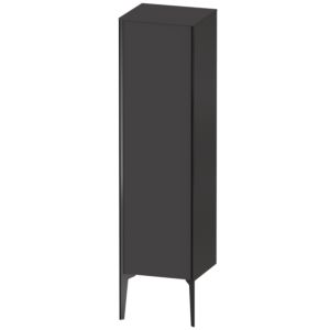 Duravit XViu Halbhochschrank XV1325LB280 40x36x133cm, schwarz matt, Tür links, graphit supermatt