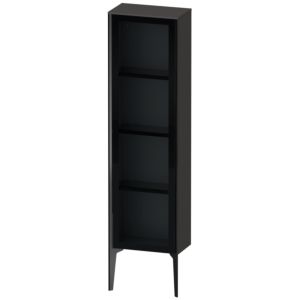XViu Duravit high cabinet XV1365LB280 40x24x133cm, glass door, black matt, door on the left, graphite super matt