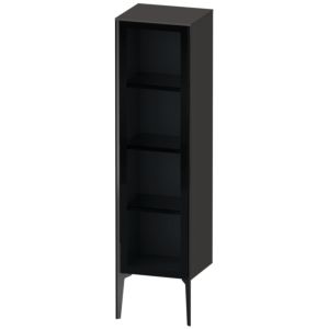 XViu Duravit high cabinet XV1367RB280 40x36x133cm, glass door, black matt, door on the right, graphite super matt
