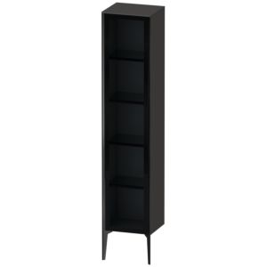 Duravit XViu Hochschrank XV1375RB280 40x36x177cm, Glastür, schwarz matt, Tür rechts, graphit supermatt