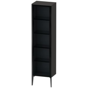 Duravit XViu XV1376RB280 50x36x177cm, porte en verre, noir mat, porte à droite, graphite supermatt