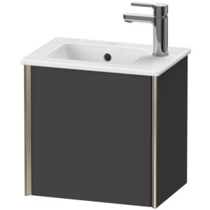 Duravit XViu vanity unit XV4024RB180 41x29x40cm, wall-hung, matt champagne, stop on the right, graphite supermatt