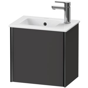 Duravit XViu Waschtisch-Unterschrank XV4024RB280 41x29x40cm, wandhängend, schwarz matt, Anschlag rechts, graphit supermatt