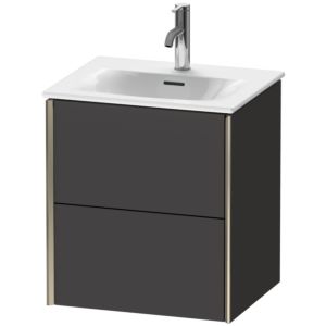 Duravit XViu Waschtisch-Unterschrank XV41310B180 51x42x55,7cm, 2 Schubkästen, champagner matt, graphit supermatt