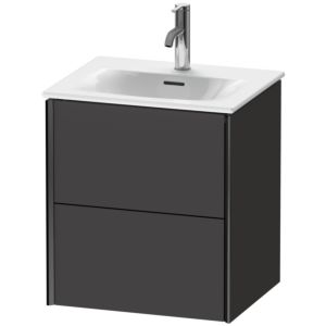 XViu Duravit vasque XV41310B280 51x42x55.7cm, 2 tiroirs, noir mat, graphite super mat