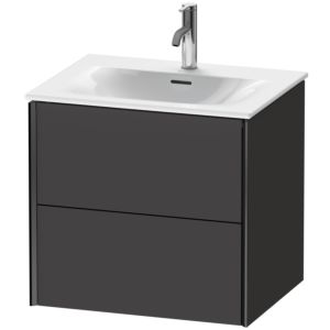 Duravit XViu Waschtisch-Unterschrank XV41320B280 61 x 55,7 x 48 cm, graphit supermatt, 2 Schubkästen, schwarz matt