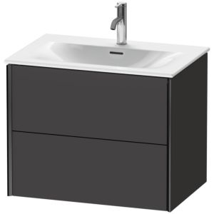 Duravit XViu Waschtisch-Unterschrank XV41330B280 71 x 55,7 x 48 cm, graphit supermatt, 2 Schubkästen, schwarz matt