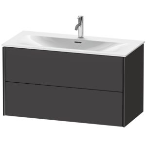Duravit XViu vanity unit XV41350B280 101 x 55.7 x 48 cm, graphite super matt, 2 drawers, black matt