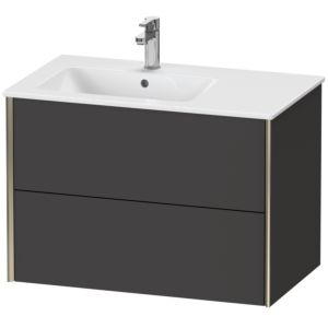Duravit XViu vanity unit XV41580B180 81x48x56cm, 2 drawers, basin on the left, matt champagne, super matt graphite