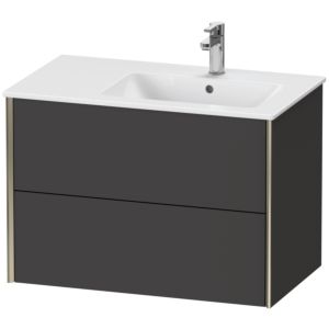 Duravit XViu Waschtisch-Unterschrank XV41590B180 81x48x56cm, 2 Schubkästen, Becken rechts, champagner matt, graphit supermatt