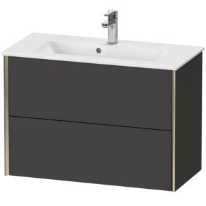 Duravit XViu vanity unit XV41790B180 81 x 56 x 39 cm, graphite super matt, 2 drawers, wall-hung, champagne matt