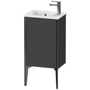 XViu Duravit vasque XV4480LB280 41x29x59,4cm, debout, noir mat, charnière à gauche, graphite super mat