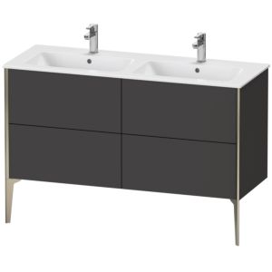 Duravit XViu Waschtisch-Unterschrank XV44850B180 128x48x59,4cm, 4 Auszüge, stehend, champagner matt, graphit supermatt