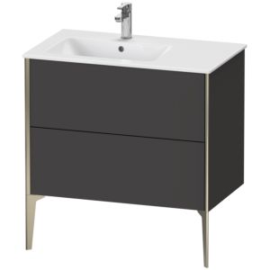 Duravit XViu Waschtisch-Unterschrank XV44860B180 81x48x59,4cm, 2 Auszüge, Becken links, champagner matt, graphit supermatt