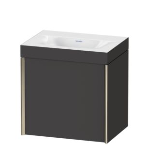 Duravit XViu Waschtisch-Unterschrank XV4630NB180C 45x33,3cm, 1 Tür, links, ohne Hahnloch, champagner matt, Rahmen C, graphit supermatt
