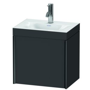 Duravit XViu vanity unit XV4631OB280C 45x33.3cm, 2000 door, right, 2000 tap hole, black matt, Rahmen C, graphite supermatt