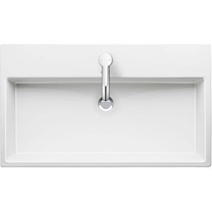 Duravit Vero Air Waschtisch 23508000411 weiss wondergliss, 80x47cm, mit Hahnloch, ohne Überlauf