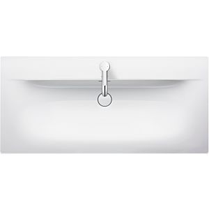 Duravit Viu Möbel-Waschtisch 23441000001 103x49cm, weiß WonderGliss, mit 1 Hahnloch, mit Überlauf, mit Hahnlochbank