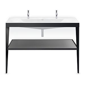 Duravit XViu Möbelwaschtisch-Kombination XV4718OB240 120 x 48 cm, mit Metallkonsole, schwarz matt, schwarz hochglanz