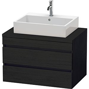 Duravit DuraStyle Waschtisch-Unterschrank DS531701616 80 x 54,8 cm, Eiche schwarz, für Konsole, 2 Schubkästen