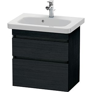 Duravit DuraStyle Waschtisch-Unterschrank DS647901616 58 x 36,8 cm, Eiche schwarz, 2 Schubkästen, wandhängend