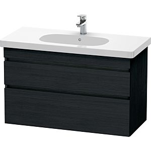 Duravit DuraStyle Waschtisch-Unterschrank DS648501616 100 x 45,3 cm, Eiche schwarz, 2 Schubkästen, wandhängend