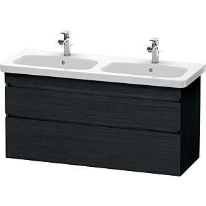 Duravit DuraStyle Waschtisch-Unterschrank DS649801616 123x44,8x61cm, 2 Auszüge, Becken links/rechts, Eiche schwarz