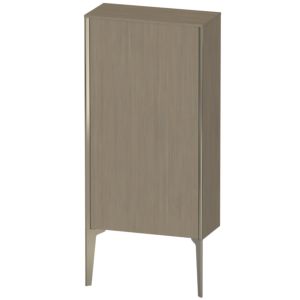 XViu Duravit tall cabinet XV1306RB135 50x24x89cm, matt champagne, door on the right, terra oak