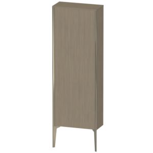 XViu Duravit high cabinet XV1316LB135 50x24x133cm, matt champagne, door on the left, terra oak