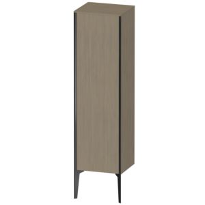 XViu Duravit high cabinet XV1325RB235 40x36x133cm, matt black, door on the right, terra oak