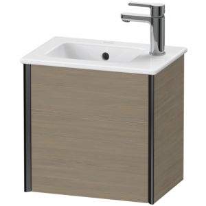 Duravit XViu Waschtisch-Unterschrank XV4024LB235 41x29x40cm, wandhängend, schwarz matt, Anschlag links, Eiche terra