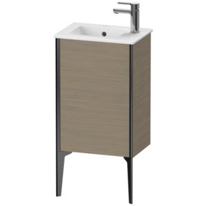Duravit XViu vanity unit XV4480LB235 41x29x59.4cm, standing, matt black, hinged left, terra oak