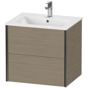 Duravit XViu vanity unit XV41250B235 61 x 56 x 48 cm, terra oak, 2 drawers, wall-hung, matt black