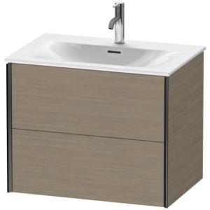 XViu Duravit vasque XV41330B235 71 x 55,7 x 48 cm, chêne terra, 2 tiroirs, noir mat