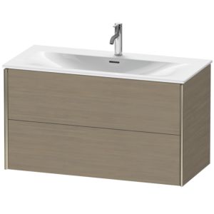 Duravit XViu vanity unit XV41350B135 101 x 55.7 x 48 cm, terra oak, 2 drawers, matt champagne