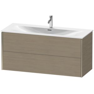 Duravit XViu vanity unit XV41360B135 121 x 55.7 x 48 cm, terra oak, 2 drawers, matt champagne