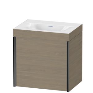 XViu Duravit vasque XV4631NB235C 45x33,3cm, 2000 , droite, sans trou pour robinet, noir mat, Cadres C, chêne terra