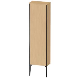XViu Duravit high cabinet XV1315LB230 40x24x133cm, matt black, door on the left, Eiche natur