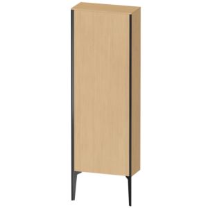 XViu Duravit high cabinet XV1316RB230 50x133x24cm, 2000 door, matt black, stop right, Eiche natur
