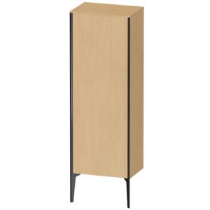 XViu Duravit high cabinet XV1326RB230 50x36x133cm, matt black, door on the right, Eiche natur