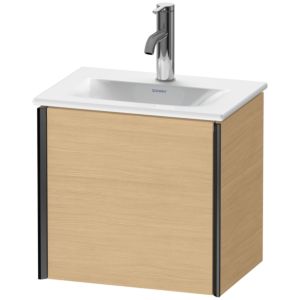 Duravit XViu Waschtisch-Unterschrank XV4030RB230 43x31x39,7cm, 1 Tür, schwarz matt, rechts, Eiche natur