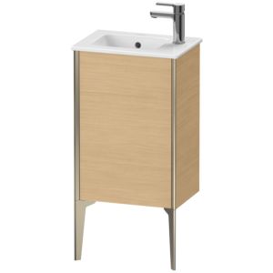 Duravit XViu vanity unit XV4480RB130 41x29x59.4cm, standing, matt champagne, stop on the right, Eiche natur
