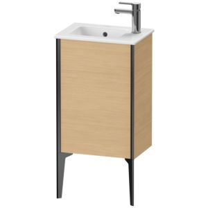 Duravit XViu Waschtisch-Unterschrank XV4480RB230 41x29x59,4cm, stehend, schwarz matt, Anschlag rechts, Eiche natur